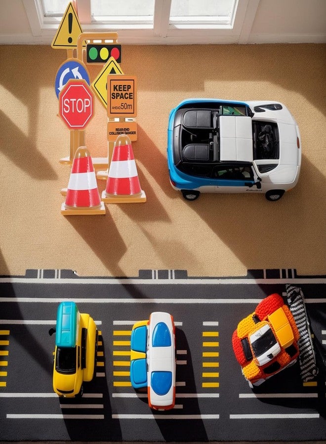 LAoabyoe 15pcs Traffic Signs & Lights Playset for Kids - Stop Lights and Road Sign for Ride On Cars, Educational Learning Toys for Toddlers, Classroom Decor Preschool Toys - Image 3